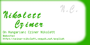 nikolett cziner business card